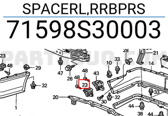 Honda 71598S30003 SPACERL,RRBPRS