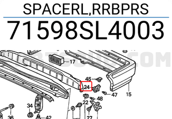 Honda 71598SL4003 SPACERL,RRBPRS