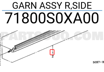 Honda 71800S0XA00 GARN ASSY R,SIDE