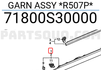 Honda 71800S30000 GARN ASSY *R507P*