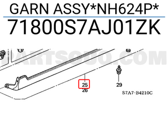 Honda 71800S7AJ01ZK GARN ASSY*NH624P*
