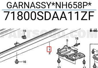 Honda 71800SDAA11ZF GARNASSY*NH658P*