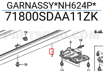 Honda 71800SDAA11ZK GARNASSY*NH624P*