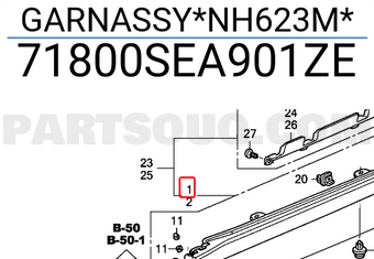 Honda 71800SEA901ZE GARNASSY*NH623M*