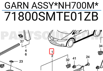 Honda 71800SMTE01ZB GARN ASSY*NH700M*