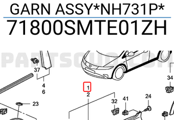 Honda 71800SMTE01ZH GARN ASSY*NH731P*