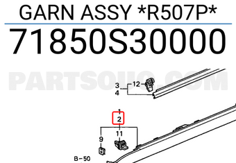 Honda 71850S30000 GARN ASSY *R507P*