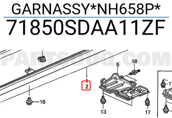 Honda 71850SDAA11ZF GARNASSY*NH658P*