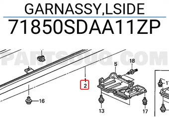 Honda 71850SDAA11ZP GARNASSY,LSIDE