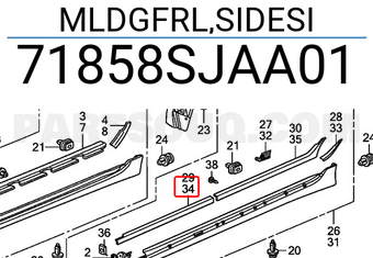 Honda 71858SJAA01 MLDGFRL,SIDESI