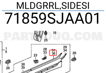 Honda 71859SJAA01 MLDGRRL,SIDESI