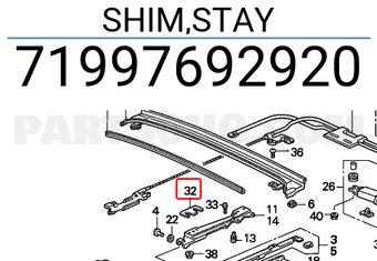 Honda 71997692920 SHIM,STAY