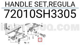 Honda 72010SH3305 HANDLE SET,REGULA