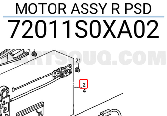 Honda 72011S0XA02 MOTOR ASSY R PSD