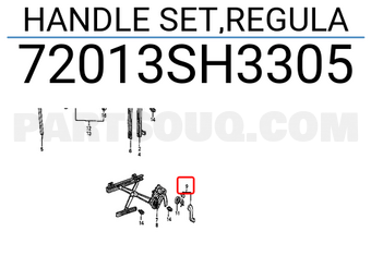 Honda 72013SH3305 HANDLE SET,REGULA