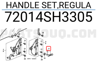 Honda 72014SH3305 HANDLE SET,REGULA