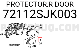 Honda 72112SJK003 PROTECTOR,R DOOR