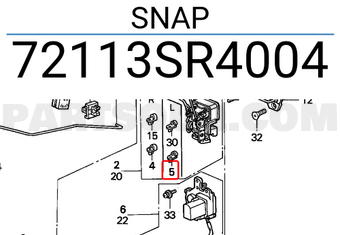 Honda 72113SR4004 SNAP