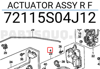 Honda 72115S04J12 ACTUATOR ASSY R F
