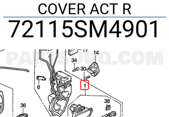 Honda 72115SM4901 COVER ACT R