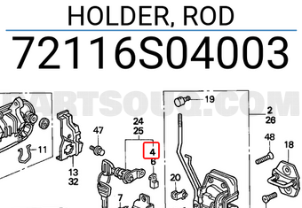Honda 72116S04003 HOLDER, ROD