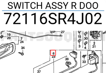 Honda 72116SR4J02 SWITCH ASSY R DOO