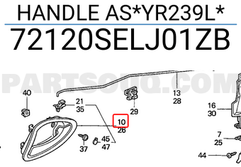 Honda 72120SELJ01ZB HANDLE AS*YR239L*