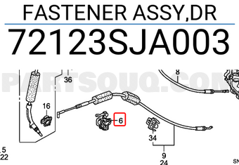 Honda 72123SJA003 FASTENER ASSY,DR