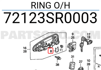 Honda 72123SR0003 RING O/H