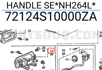 Honda 72124S10000ZA HANDLE SE*NH264L*