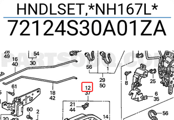 Honda 72124S30A01ZA HNDLSET,*NH167L*