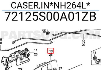 Honda 72125S00A01ZB CASER,IN*NH264L*