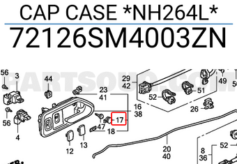 Honda 72126SM4003ZN CAP CASE *NH264L*
