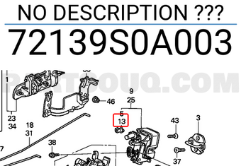 Honda 72139S0A003 NO DESCRIPTION ???