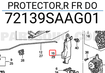 Honda 72139SAAG01 PROTECTOR,R FR DO