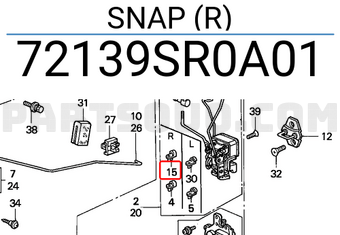 Honda 72139SR0A01 SNAP (R)