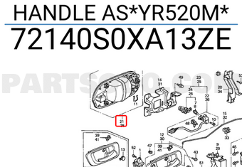 Honda 72140S0XA13ZE HANDLE AS*YR520M*