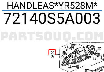 Honda 72140S5A003 HANDLEAS*YR528M*