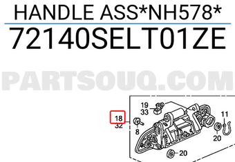 Honda 72140SELT01ZE HANDLE ASS*NH578*