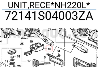 Honda 72141S04003ZA UNIT,RECE*NH220L*