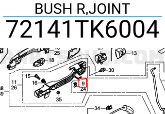 Honda 72141TK6004 BUSH R,JOINT