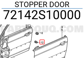 Honda 72142S10000 STOPPER DOOR