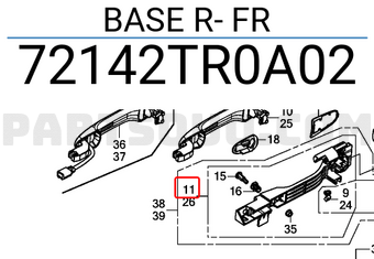 Honda 72142TR0A02 BASE R- FR