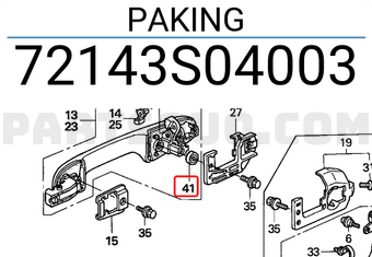 Honda 72143S04003 PAKING