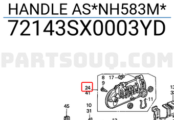 Honda 72143SX0003YD HANDLE AS*NH583M*