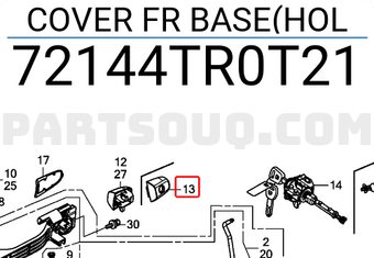 Honda 72144TR0T21 COVER FR BASE(HOL