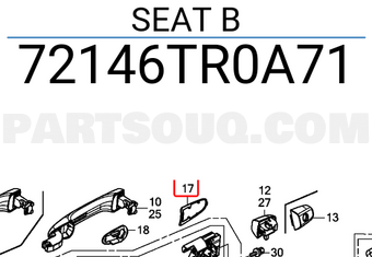Honda 72146TR0A71 SEAT B
