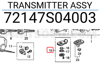 Honda 72147S04003 TRANSMITTER ASSY