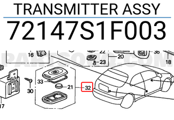 Honda 72147S1F003 TRANSMITTER ASSY