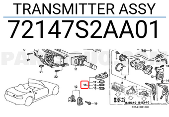 Honda 72147S2AA01 TRANSMITTER ASSY
